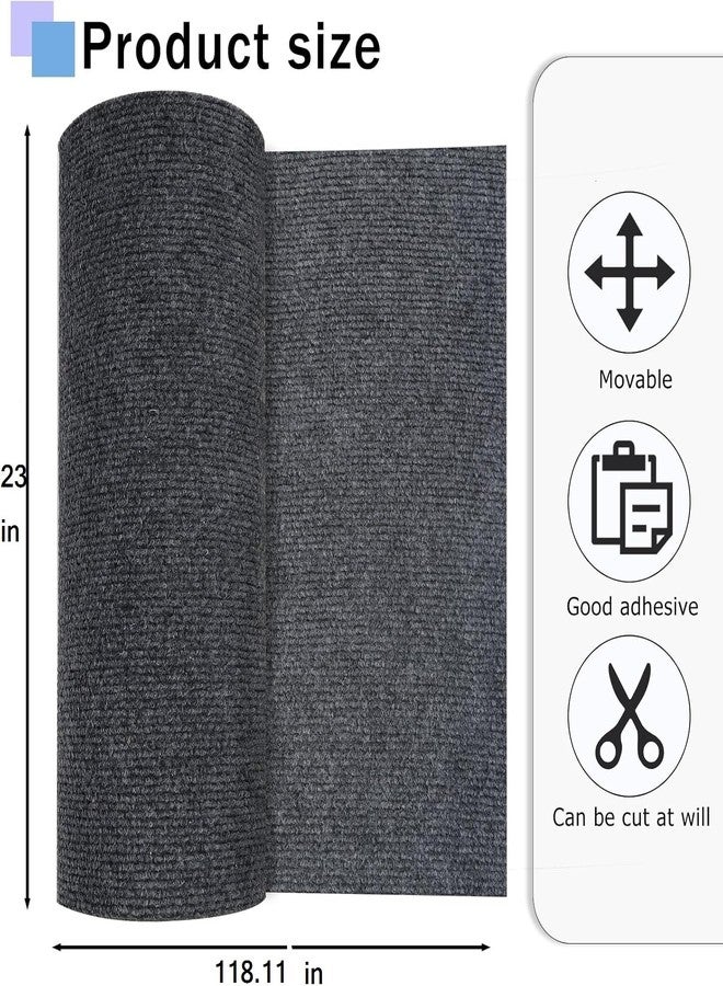 ARUP سجادة خدش القطط من ARUP، غطاء سجاد ذاتي اللصق لخدش القطط، وسادات بديلة لأعمدة خدش القطط، بديل قابل للقص لشجرة القطط، أرفف جدارية للقطط، واقي أثاث الأريكة (رمادي داكن) - Image 3